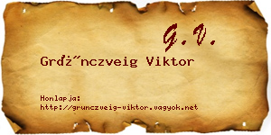 Grünczveig Viktor névjegykártya